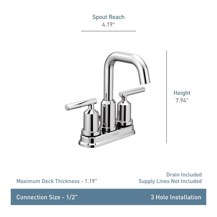 6150 Moen Gibson Centerset Bathroom Faucet with Drain Assembly